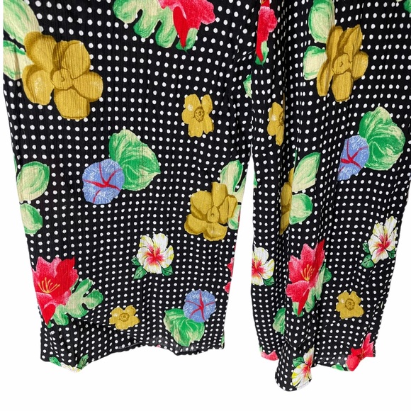 ASOS Design Black Floral Print polka Dot Jumpsuit - Picture 7 of 9